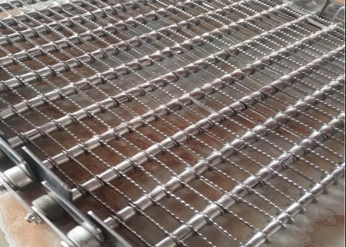 Spiral Cooling Tower Chain Mesh Conveyor Belt Air Cooled