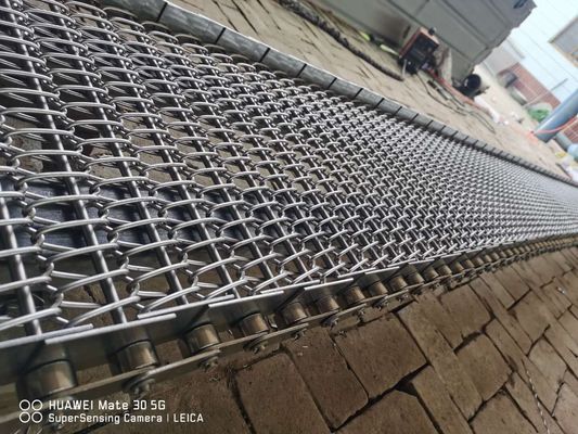 Stainless Steel Flat Wire Mesh Belt Food Processing Conveyor Belt Flat Flex Wire Belt for Drying Cooling Washing