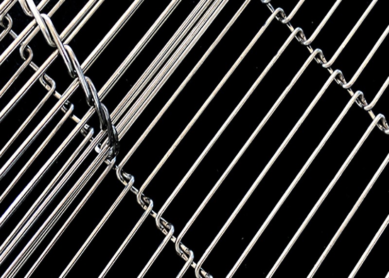 5mm Loop Width Flat Wire Mesh Conveyor Belt Cho sản xuất bánh rán