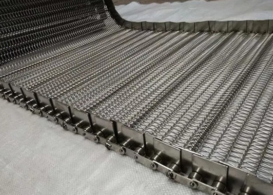 Băng tải lưới chuỗi vật liệu 304 để sản xuất thực phẩm sô cô la bóng