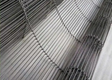 Cấp thực phẩm 304 Băng tải lưới thép không gỉ phẳng Flex để làm mát