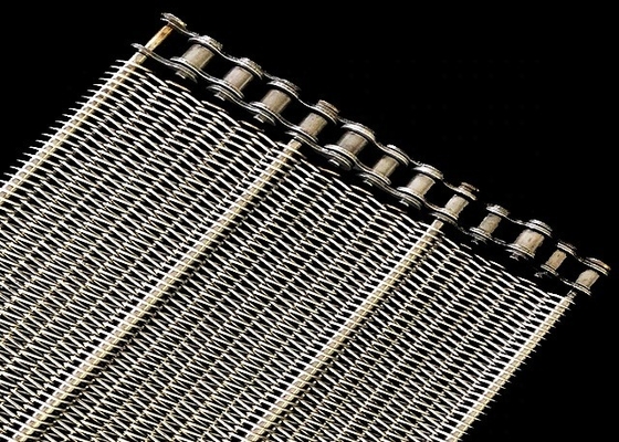 Băng tải lưới xích 1000mm * 10m bằng thép không gỉ cho ngành bán lẻ