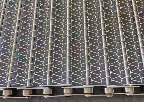 Băng tải liên kết chuỗi cấp thực phẩm chống ăn mòn Chiều rộng 30cm-4m
