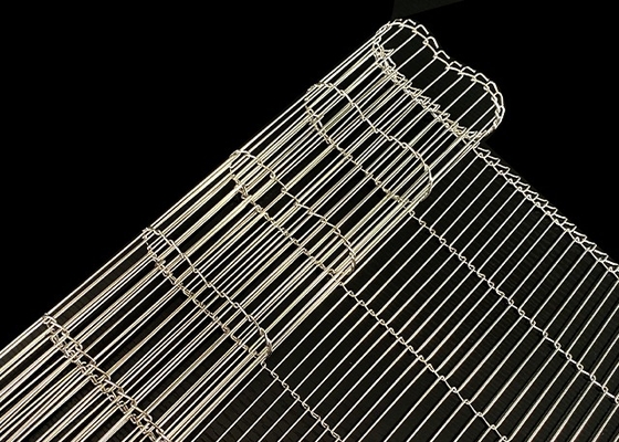 100-4000mm Stainless Steel Wire Belt Food Grade Sus316 Sản xuất bánh mì phẳng