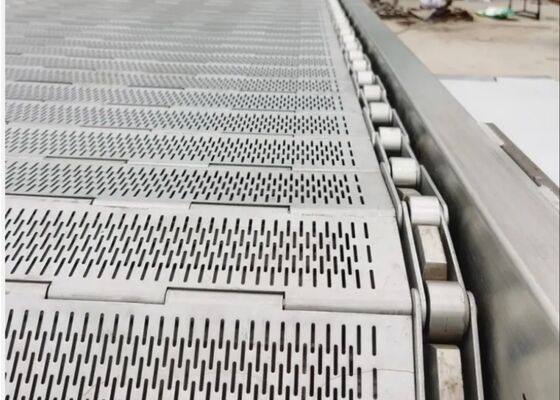 Băng tải đục lỗ bằng thép không gỉ cho khoai tây chiên kiểu Pháp Băng tải làm mát khử nước rửa rau