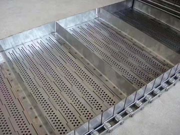 Băng tải tấm đục lỗ Bảo vệ thép carbon cao Bánh bích quy Chiều rộng 300-2000mm