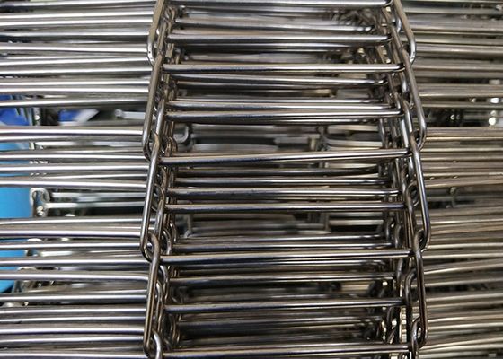 Băng tải bằng phẳng Flex tùy chỉnh, băng tải lưới thép Tuổi thọ cao