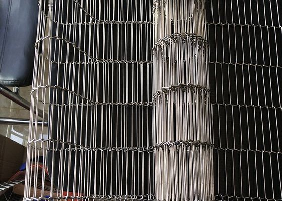 Băng tải bằng thép không gỉ phẳng 304 lớp để băng tải và nướng bánh