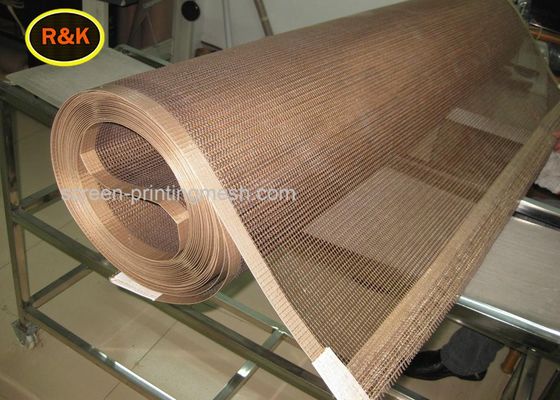 Băng tải bằng nhựa tráng phủ PTFE có trọng lượng dệt trơn 120-160g / M2 10 * 10 lưới