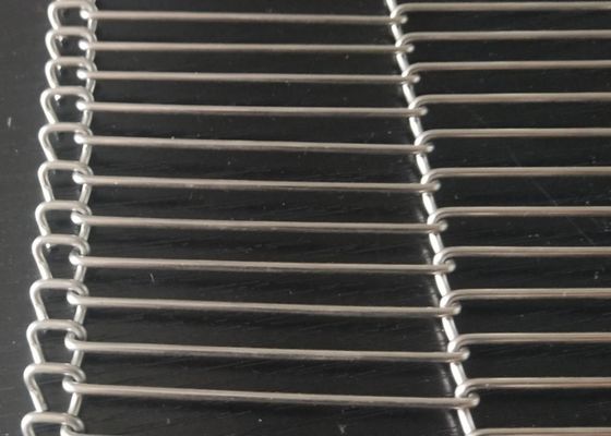 Lưới kim loại Thép không gỉ 316L Đai băng tải Flex phẳng 4mm