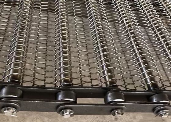 Dây chuyền lưới dệt xoắn ốc Dây chuyền băng tải Vật liệu SS cấp thực phẩm