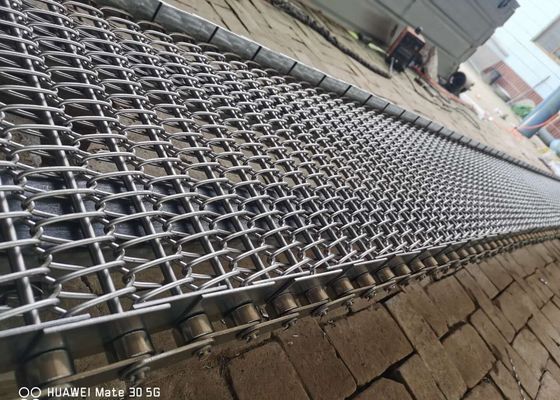 Máy xử lý đất Dây chuyền băng tải dây 4mm Thép không gỉ 304