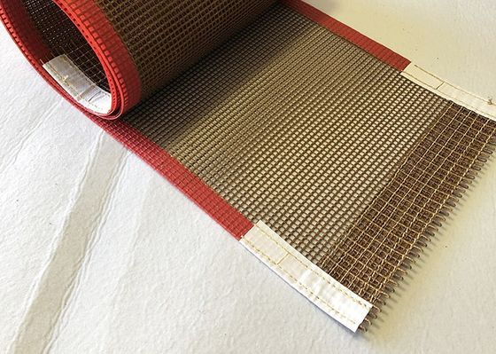 Dây đai băng tải Ptfe Ptfe gia cố cạnh màng CE và khớp Bullnose