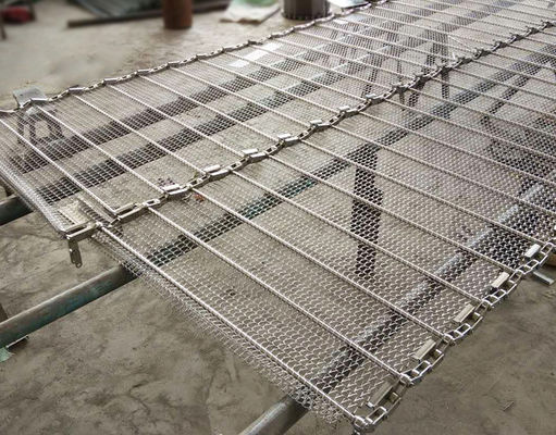 Băng tải lưới thép không gỉ chịu lực cao để làm sạch rau củ