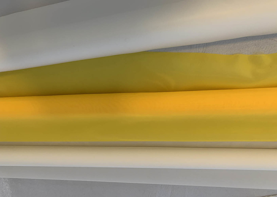 100% nylon cuộn 110 lưới 43t màu vàng trắng để in áo thun