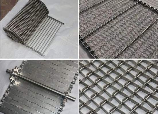 Dây đai băng tải lưới thép không gỉ 317 dây dẹt để sàng lọc hàng hóa